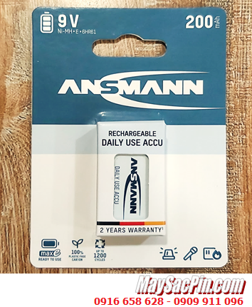 Ansman 9v 200mAh 6HR61; Pin sạc 9v 6HR61 Ansman MaxE 9v-200mAh chính hãng